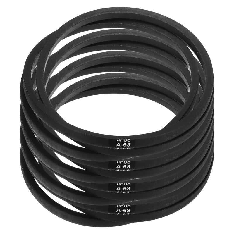 uxcell 4pcs A68 or 4L700 Classic Wrapped Rubber V-Belt, 68""(1725mm) Inside Circumference, A Profile V Belt - Image 1